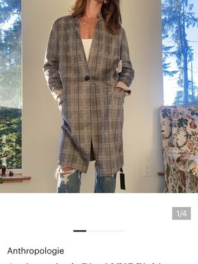 Marilyn Plaid Trench Coat From Anthropologie.
